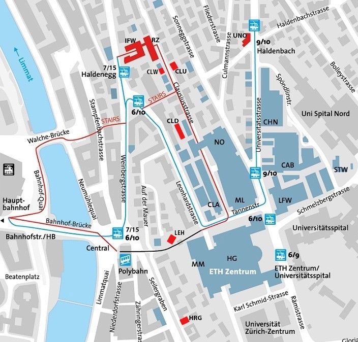 Map for location of RZ Building